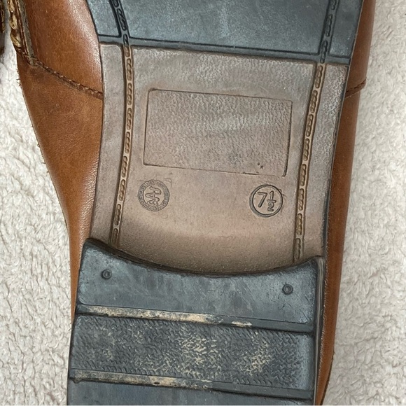 Vintage G. Wiz Slip On Loafer Mules-Brown Leather & Metal Detail-Women’s 7.5-Vtg - Picture 8 of 10